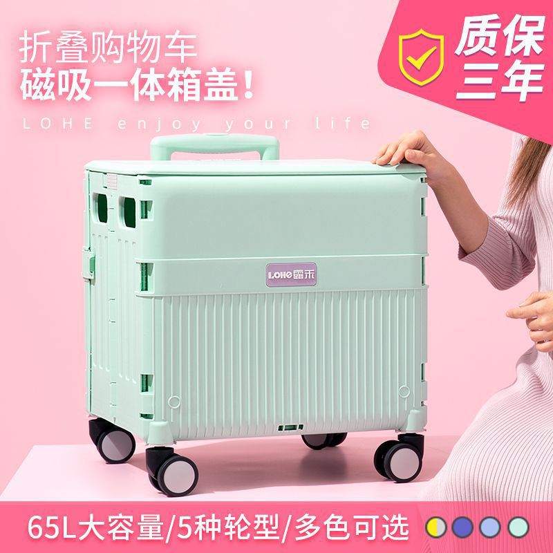 露禾买菜小拉车折叠购物车露营野餐拉杆车拉货取快递爬楼梯垒德株