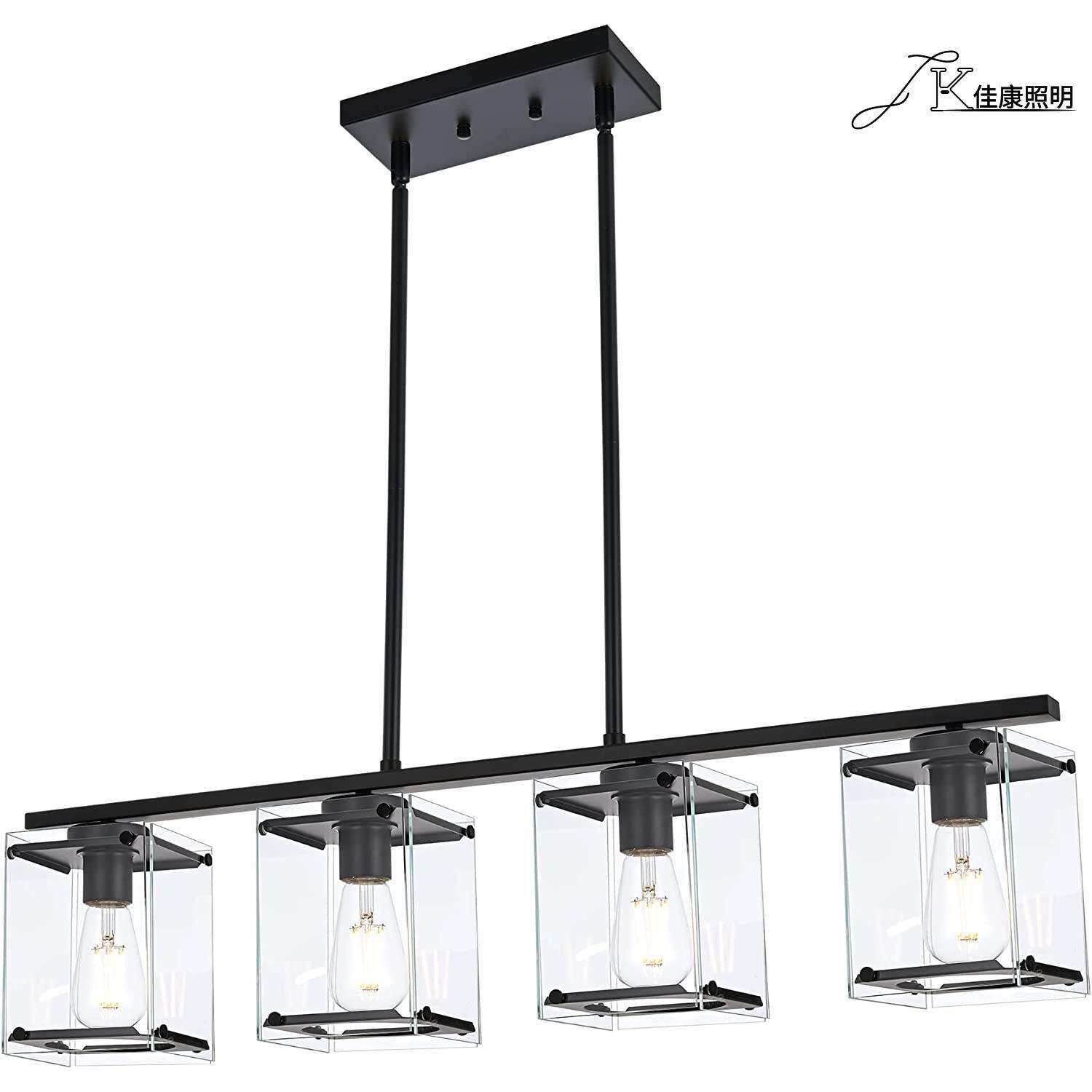 美式乡村农舍复古工业风铁艺客厅吊灯餐厅吧台玻璃岛灯