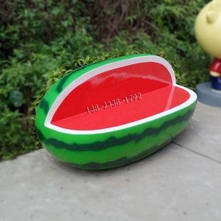 现货创意玻璃钢水果座椅雕塑商场美陈休闲椅玻璃纤维水果坐凳