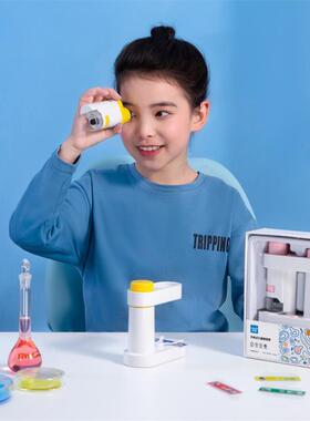 TENWIN光学生物显微镜初中生科学实验套装器材益智二合一可拆卸