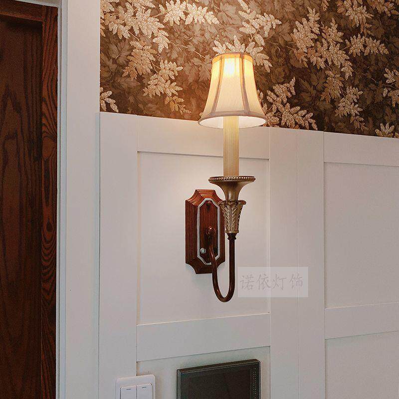 美式充电壁灯客厅楼梯过道卧室内壁挂式单头无线免接线可感应壁灯