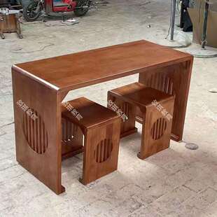 书法桌国学桌全实木围棋桌椅培训班学生课桌专用书法教室专用书法