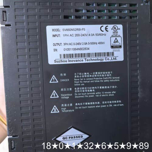 伺服驱动器SV660NS2R8I-FS，功率400W。成