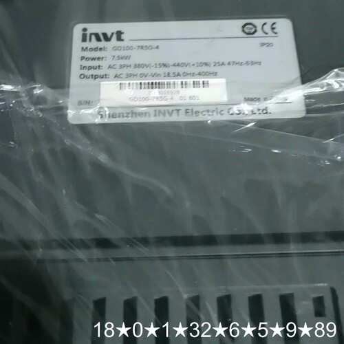 英威腾变频器GD100380V7.5kw输正常，缺