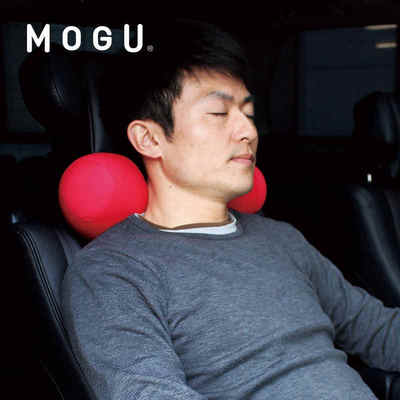 正品MOGU汽车头枕久坐护颈透气舒适靠枕进口腰垫办公室靠垫颗粒芯