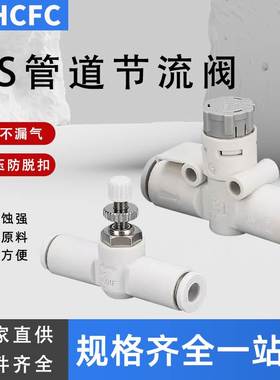 管道节流阀快插调速阀AS1001F/2001F/2051F/3001F-04/06/08/10/12