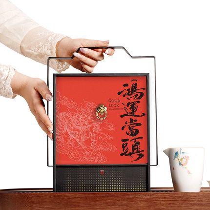 7鸿运当头-提篮礼盒高端茶叶礼品送礼包装