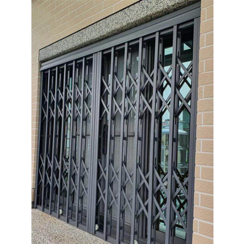 复古伸装饰折叠电扁铁拉闸门商铺扁铁门门和谐门不锈钢烤漆门梯缩