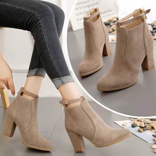 2019 winter women boots ladies high heels waterproof shoes