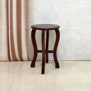 古风大圆凳子家用实木餐桌凳创意简约古筝凳中式仿古木凳餐厅
