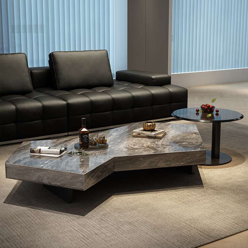家用客厅意式极简设计师异形感茶几岩板现代简约小户型大轻奢