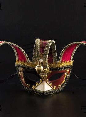 万圣节小丑面具男士欧美威尼斯化装舞会派会演出表演半脸面具