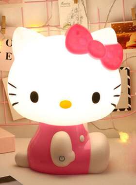 儿童卡通猫咪LED节能夜灯台灯家居摆件 86001