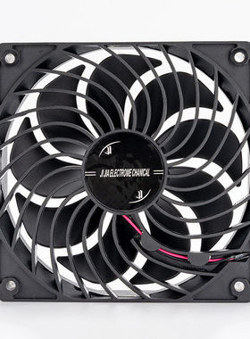 12025黑色带网盖风扇DC头5V 12V黑色弯9叶风扇转速静音机箱散热