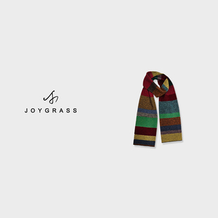 08063 复古针织围巾WJ 霓虹叠响·暖绒