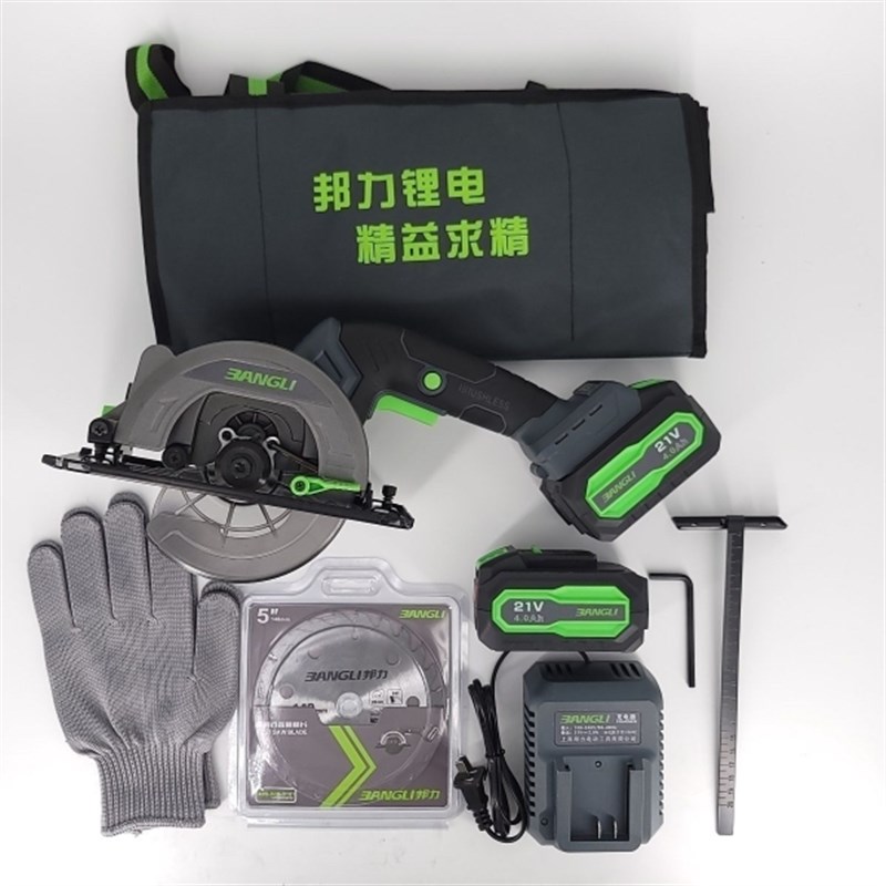邦力单手锯d锂电锯5.5寸电动工具无刷木工充电家用锯大亿通配型
