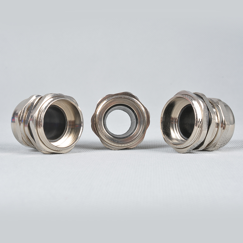 金属电缆防水接头304不锈钢葛兰头铜镀镍 M54*1.5 PG42