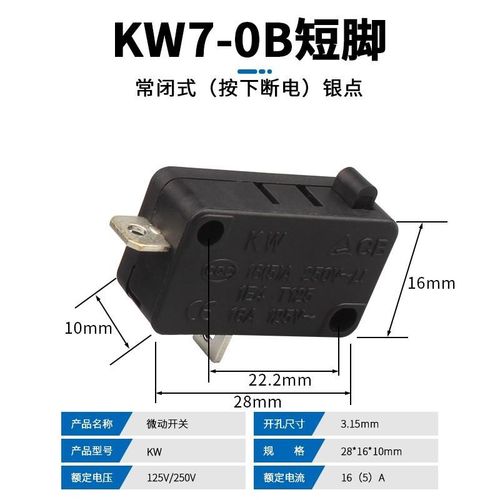 商用家用高压清洗机洗车机25A16A自动压力启停开关顶杆微动开关