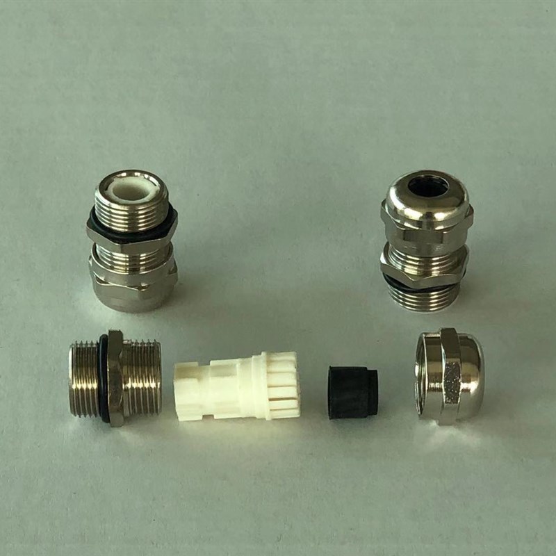 金属电缆防水接头 5/8接头 固定头 过线防水接头 铜合金镀镍M16