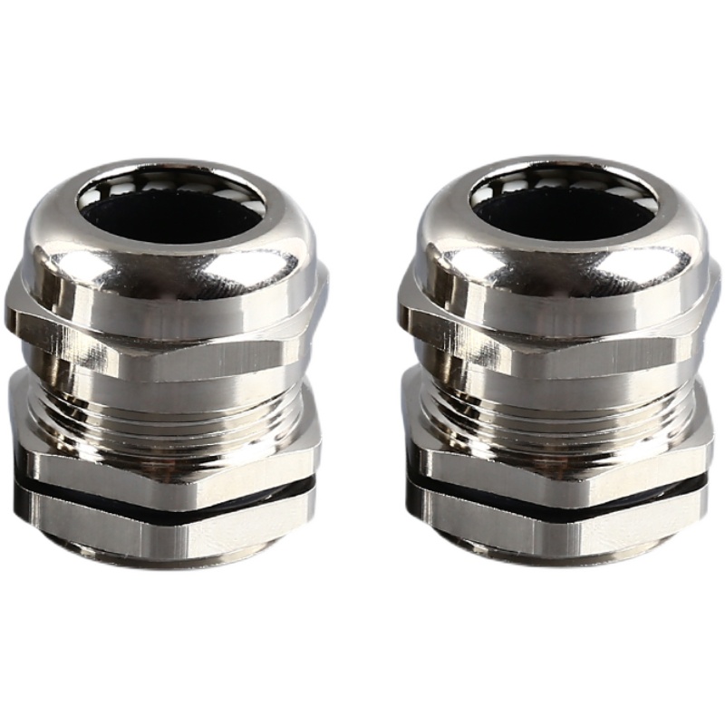 金属电缆防水接头铜镀镍密封锁紧葛兰头电缆固定头PG7PG9PG11PG63