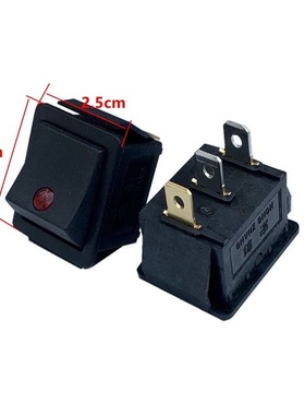 新型黑色电锅开关电炒锅多用锅带灯15A20A专用高端银接触点开关红