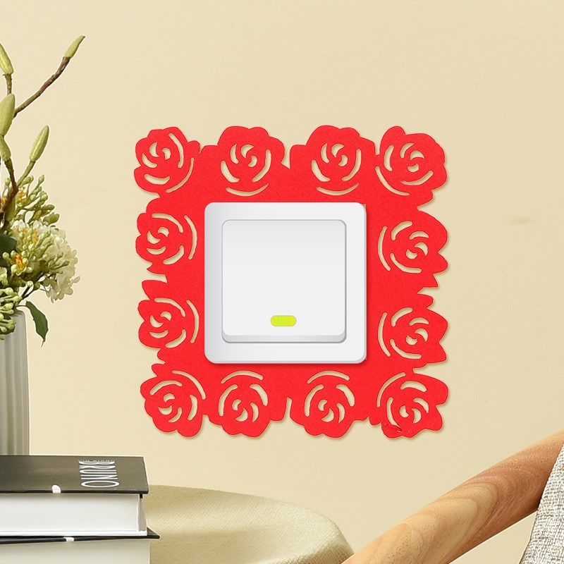婚庆用品结婚布置 婚房装饰无纺布开关贴 创意个性时尚开关套包邮