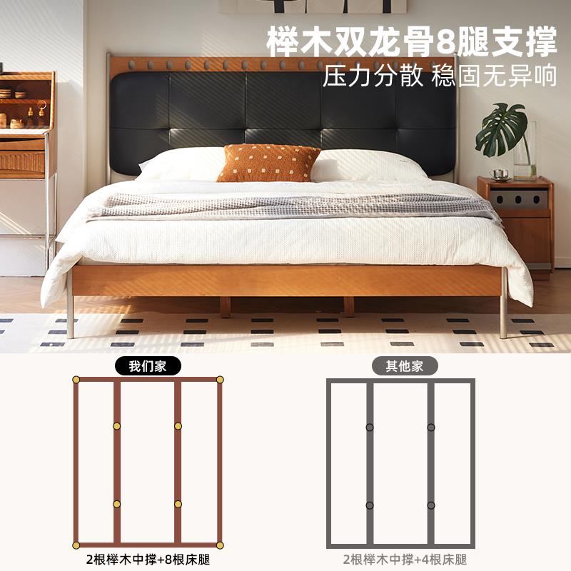 胶片床2025新款真皮软靠