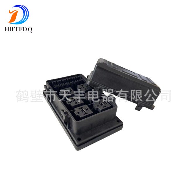 汽车插片防水型6路微型平板式多路汽车保险丝盒改装车保险片座