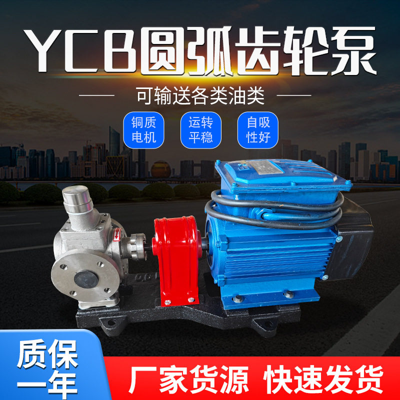 工厂订置304不锈钢齿轮泵YCB圆弧齿轮泵压力泵电动增压燃油泵