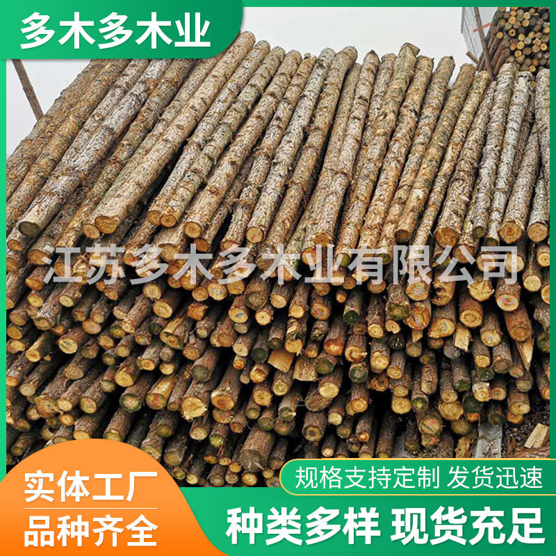 工地河道原木打桩木批发 园林绿化支撑杆杉木桩 建筑工程板材杉木