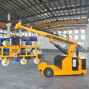 普尔夫电动小吊机液压伸缩臂360度旋转绞盘单臂吊遥控模具吊车