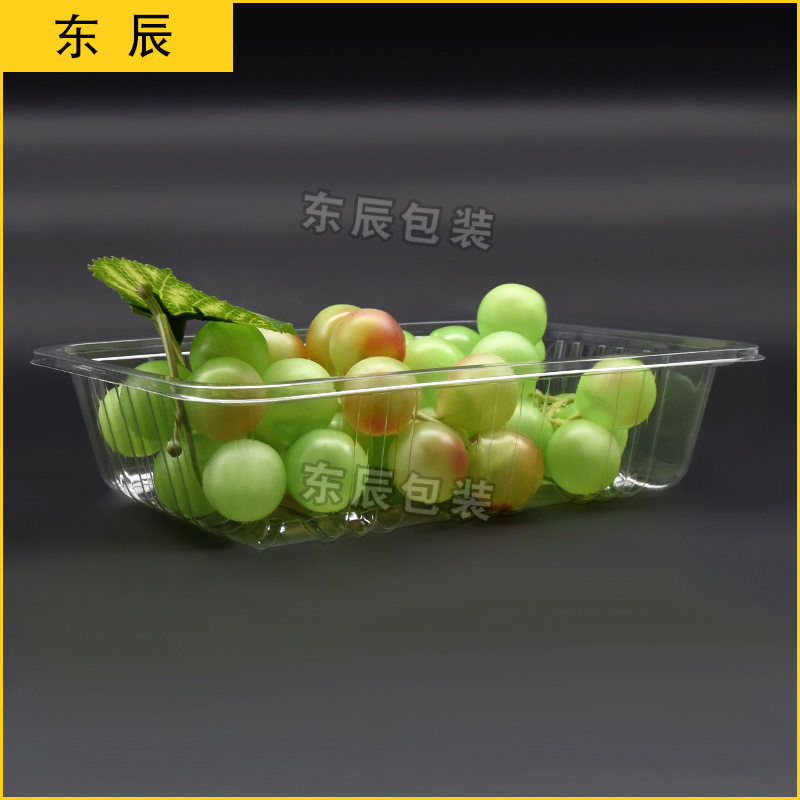 1813H4/M4一次性生鲜水果盒透明pet食品塑料包装无盖蔬菜打包盒