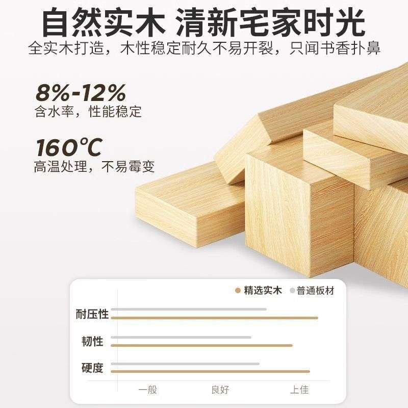 实木客厅收纳置物架落地储物柜家用书架靠墙展示防尘多层书柜带门