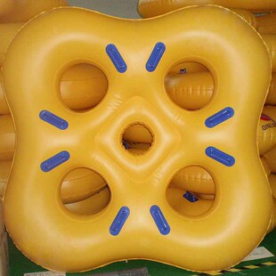 水上乐园大喇叭巨兽碗设备四人充气皮筏子四叶草滑水圈充气滑水圈