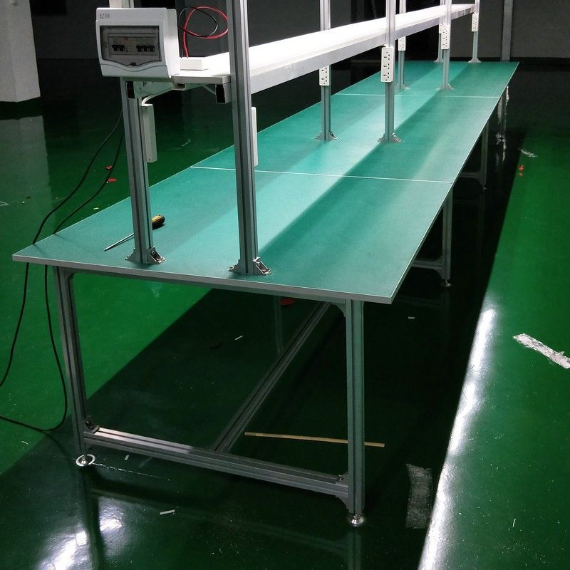 铝合金木板线操作台 商用实验单面升降打磨喷漆带灯平稳工作台