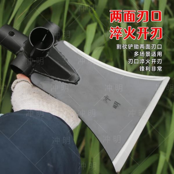 高铲割可锄头户外钓鱼挖锰钢可可砍砍柴挖地镰刀可多功能除草铲子