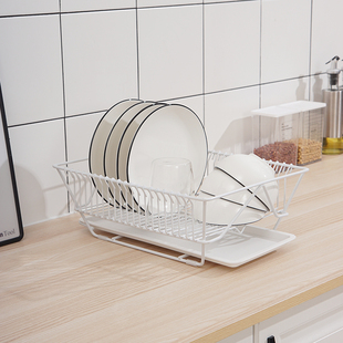 沥碗架家用厨房置物架放碗盘子架托抽屉式盘子收纳架沥水架放碗架