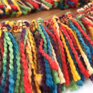 手工辅料织带材料装 民族风配饰毛线流苏花边排须蕾丝边 饰头饰服装