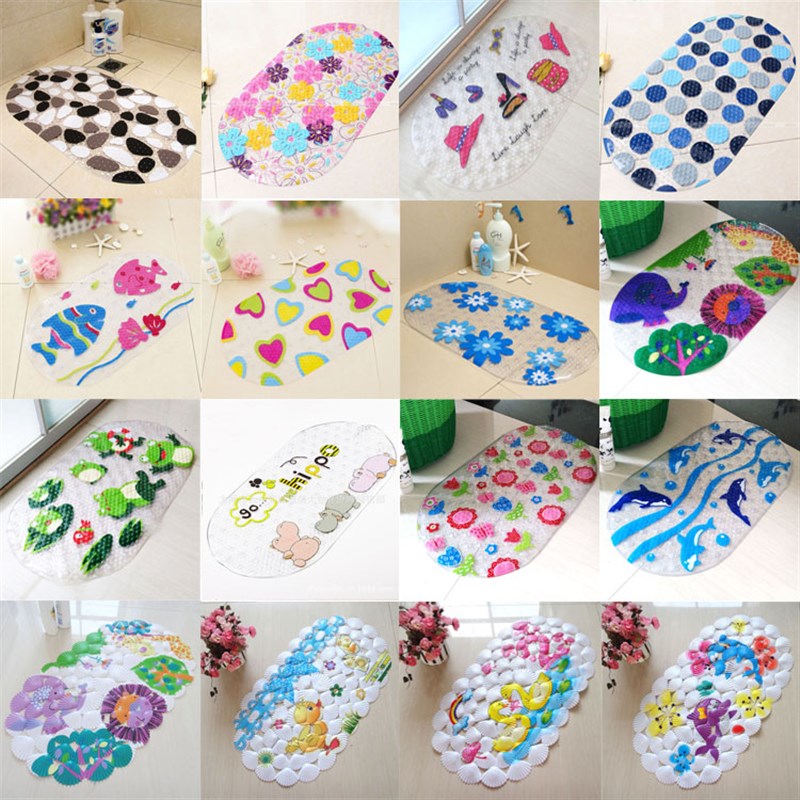 塑料卡通小地毯家用卫生间进门口地垫门垫淋浴洗澡防滑脚垫带吸盘