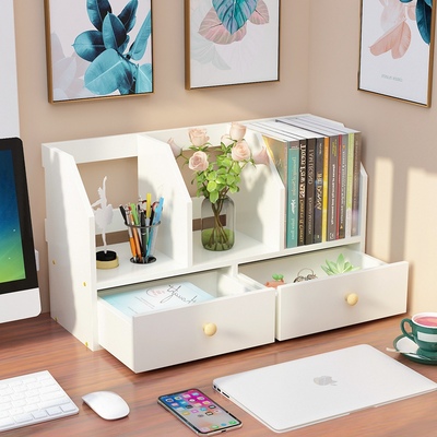 简易学生书架桌面置物架多层办公室书桌上儿童小型书柜书本收纳架