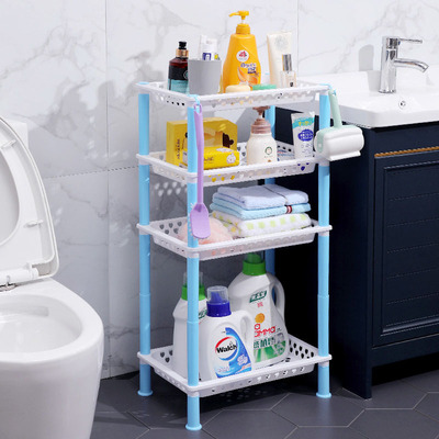 浴室置物架卫生间脸盆架厕所洗手间塑料收纳架子多层长方形落地式