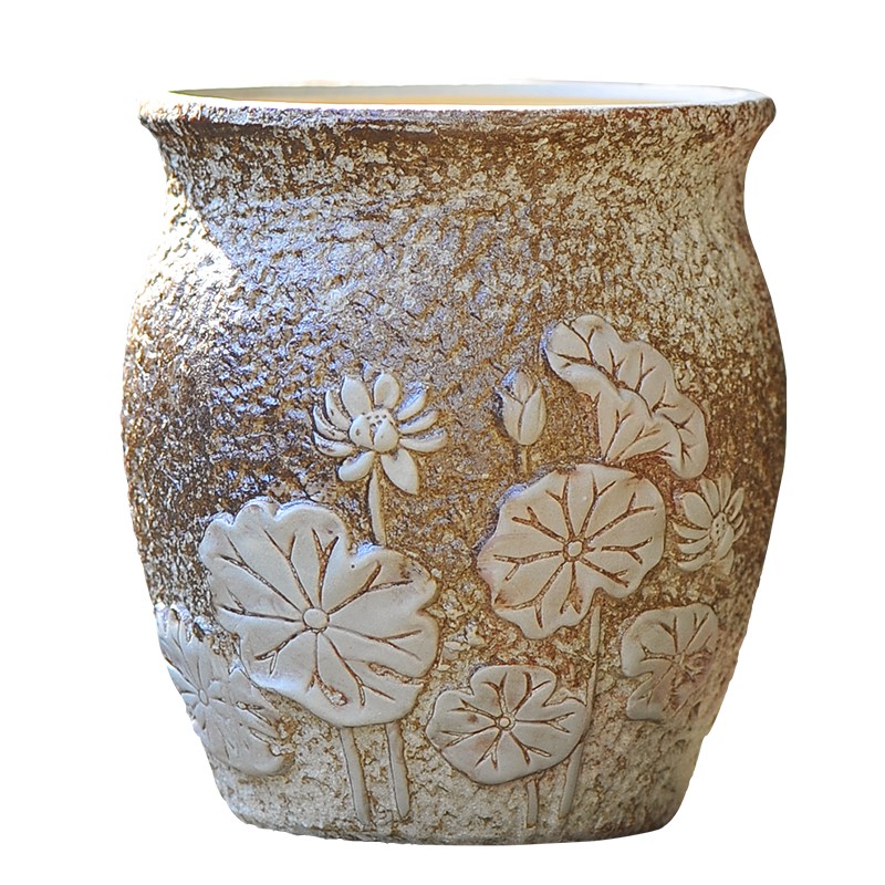 悬崖桩多肉花盆陶瓷兰花盆绿萝肉肉盆景观高老桩陶土粗陶盆栽盆器