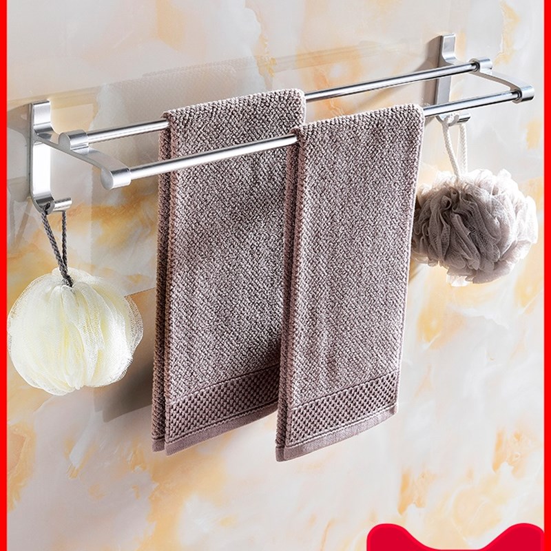 洗脸巾置物架壁挂式卫生间毛巾置物架网红墙上浴室放毛巾的挂架杆