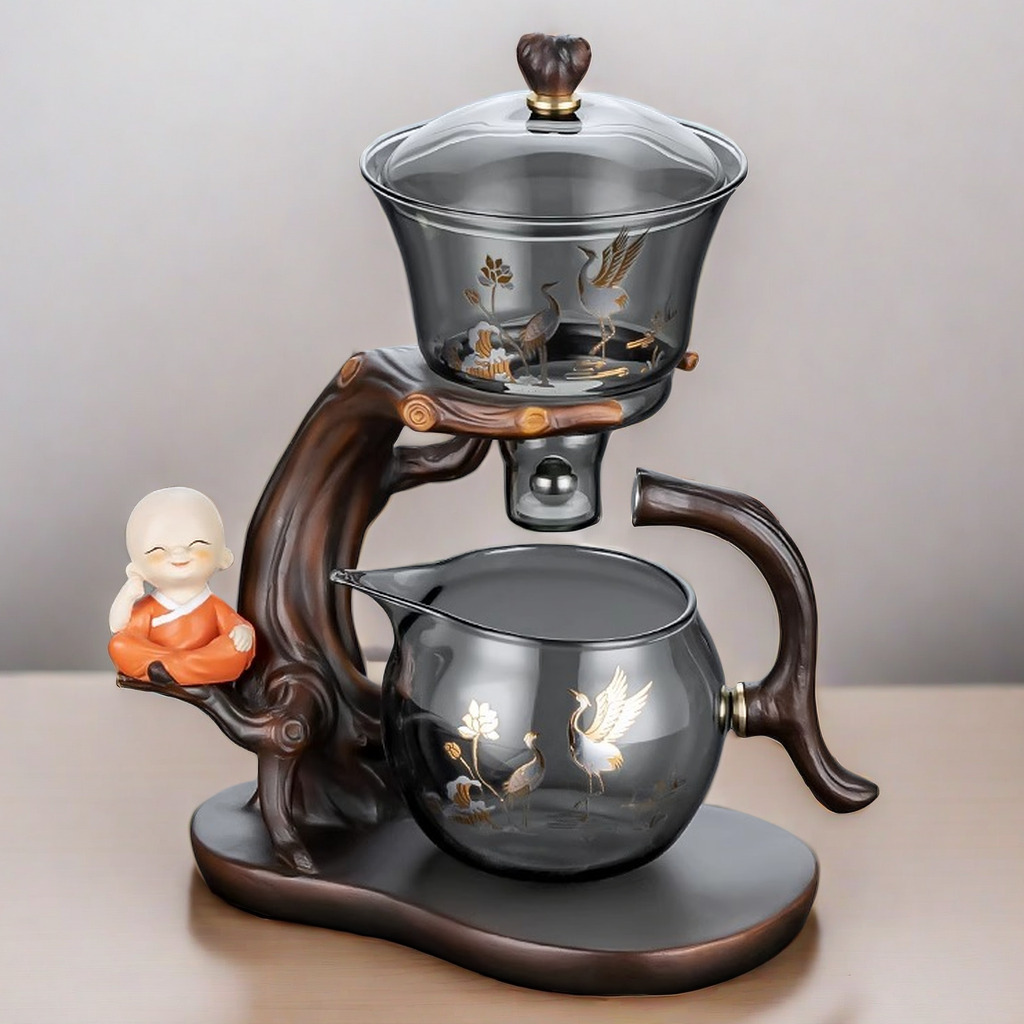 公道杯高档玻璃茶具套装懒人自动泡茶神器茶滤网一体分茶器过滤杯