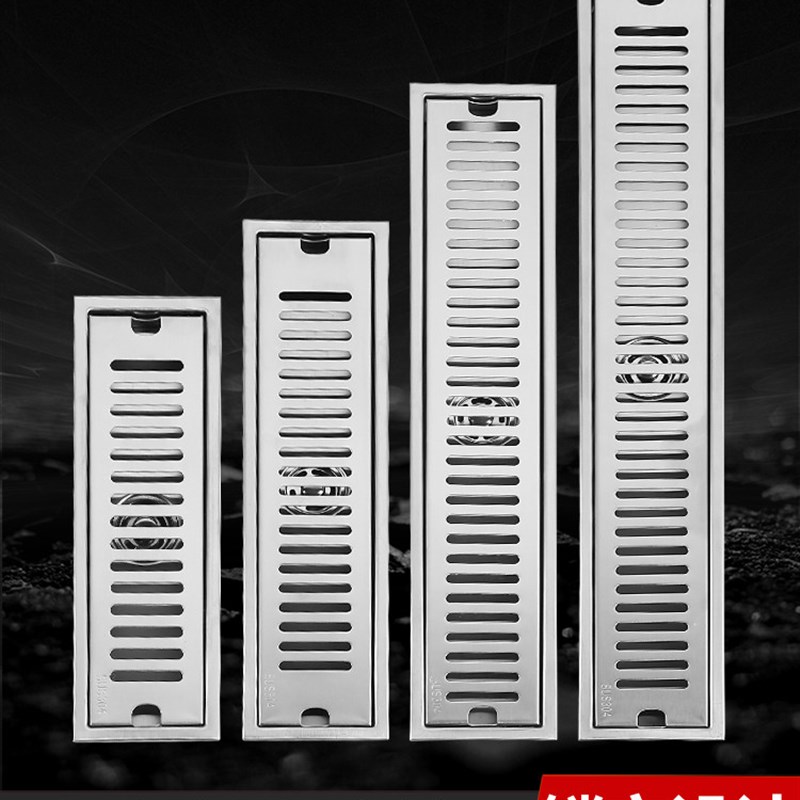 304不锈钢加长加厚防臭地漏大排量长条形淋浴房卫生Y间长方型浴室