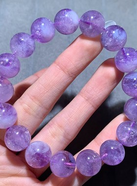 天然碎冰奶盖紫玉晶手链紫水晶梦幻甜美手串饰品送礼物一物一图女