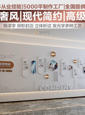 公司文化墙定制高端企业前台形象展示背景墙会议办公室立体装饰墙