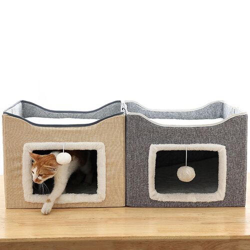 猫窝猫别墅小户型三层猫窝冬季保暖可拆洗猫抓板一体封闭式猫房