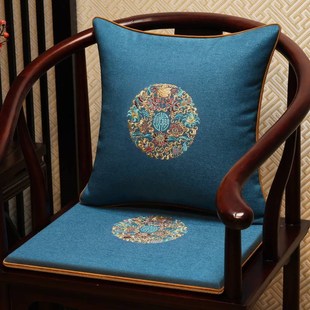 四季 红木沙发坐垫老中式 通用乳胶椰棕古典茶椅垫家用定Z制防滑餐