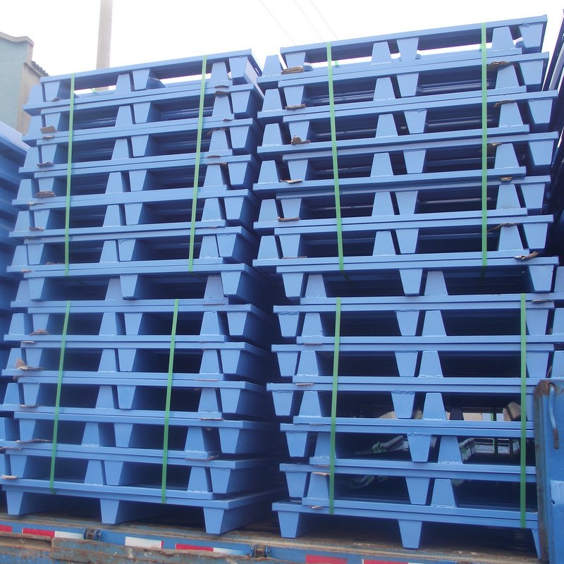 钢托盘厂家物流重型金属卡板防潮板叉车钢托盘周转仓库Z货架铁栈